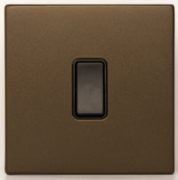 Hamilton 7G2RBR31BL-B Hartland G2 Screwless 1G 10AX Intermediate Plate Switch - Richmond Bronze, Black Insert