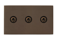 Hamilton 7G2RBT23 Hartland G2 Screwless 3G 20AX 2 Way Toggle Switch - Richmond Bronze