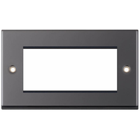 Selectric 7M-9 7M-PRO 4 Aperture Euro Media / Data Plate - Black Nickel