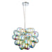 Endon 80123 Infinity 1lt Pendant Chrome plate & iridescent glass 10W LED E27 (Required) - westbasedirect.com