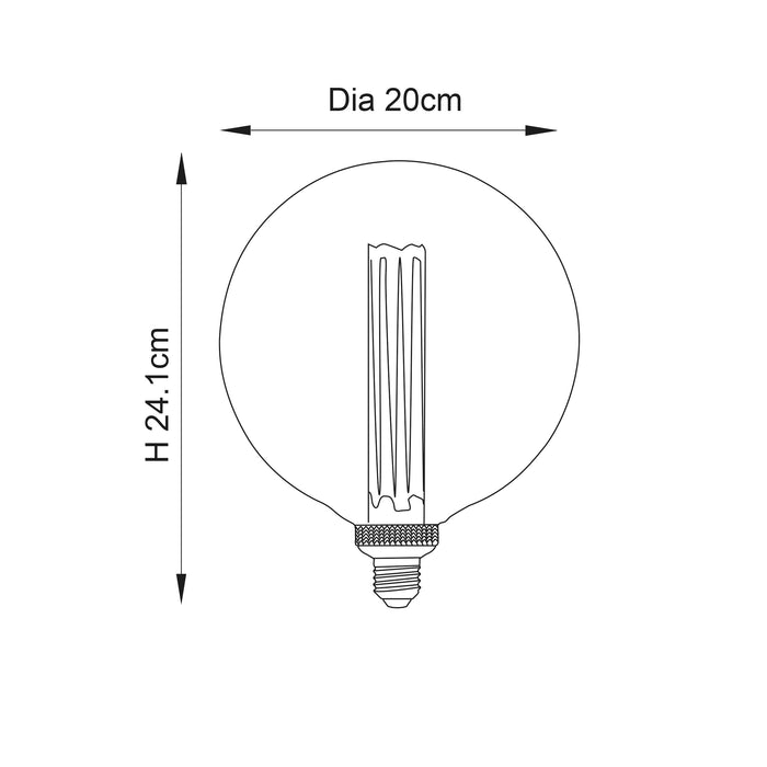 Endon 80168 Globe 1lt Accessory Clear glass 2.8W LED E27 Warm White - westbasedirect.com