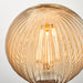 Endon 80179 Ribb 1lt Accessory Amber glass 4W LED E27 Warm White - westbasedirect.com