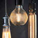 Endon 80179 Ribb 1lt Accessory Amber glass 4W LED E27 Warm White - westbasedirect.com