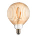 Endon 80179 Ribb 1lt Accessory Amber glass 4W LED E27 Warm White - westbasedirect.com