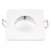 Saxby 80244 Speculo square IP65 50W Matt white paint & clear glass 50W GU10 reflector (Required) - westbasedirect.com