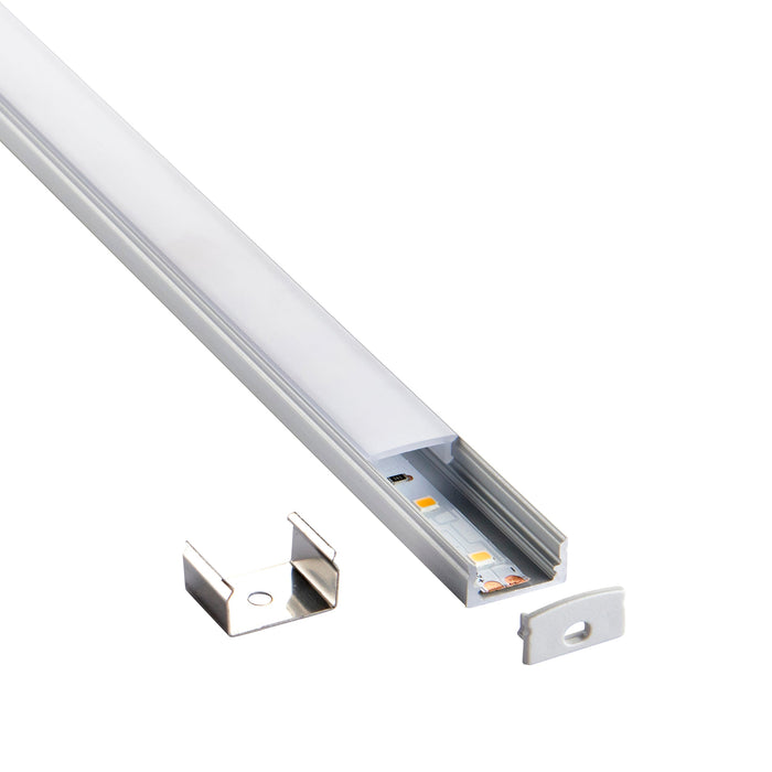 Saxby 80497-30PK RigelSLIM Surface 2m Aluminium Profile/Extrusion Silver - 30 Pack