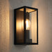 Endon 80600 Oxford 1lt Wall Matt black & clear glass 28W E27 Eco GLS (Required) - westbasedirect.com