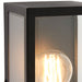 Endon 80600 Oxford 1lt Wall Matt black & clear glass 28W E27 Eco GLS (Required) - westbasedirect.com