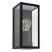 Endon 80600 Oxford 1lt Wall Matt black & clear glass 28W E27 Eco GLS (Required) - westbasedirect.com