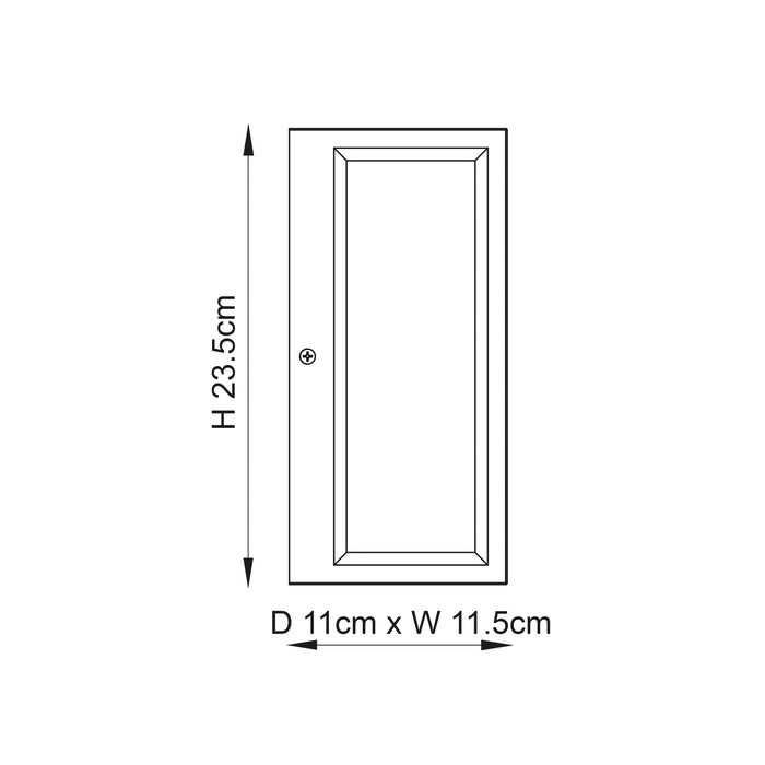 Endon 80600 Oxford 1lt Wall Matt black & clear glass 28W E27 Eco GLS (Required) - westbasedirect.com