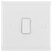 BG 811 White Round Edge One Way Single Light Switch 10A - westbasedirect.com