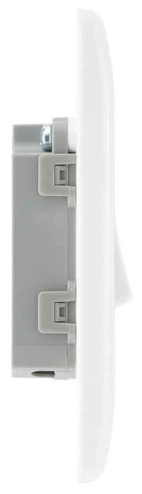 BG 812 White Round Edge Single Light Switch 10A (5 Pack) - westbasedirect.com