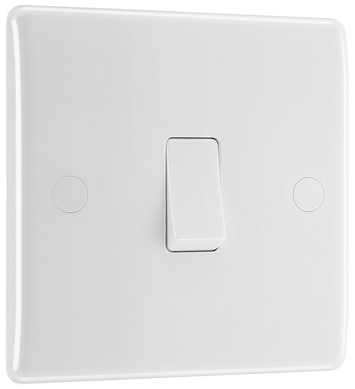 BG 813 White Round Edge Intermediate Light Switch 10A - westbasedirect.com