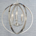 Endon 81507 Ritz 3lt Pendant Bright nickel plate with clear crystal & faceted acrylic 3 x 40W E14 candle (Required) - westbasedirect.com