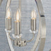 Endon 81507 Ritz 3lt Pendant Bright nickel plate with clear crystal & faceted acrylic 3 x 40W E14 candle (Required) - westbasedirect.com