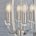 Endon 81508 Ritz 6lt Pendant Bright nickel plate with clear crystal & faceted acrylic 6 x 40W E14 candle (Required) - westbasedirect.com