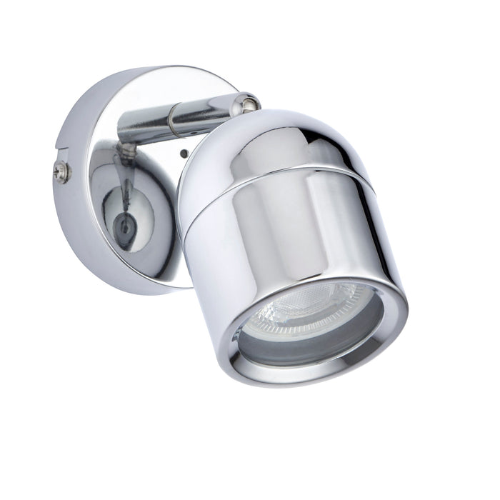 Saxby 81569 Knight IP44 GU10 Single Spotlight - Chrome (Lamp Not Included)