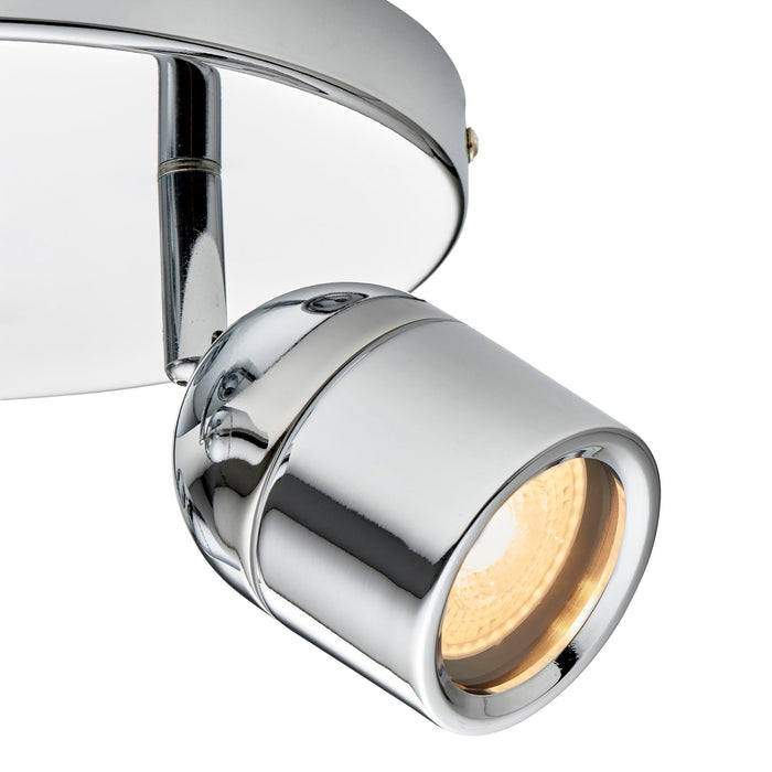 Saxby 81571 Knight IP44 GU10 Triple Spotlight - Chrome (Lamp Not Included)