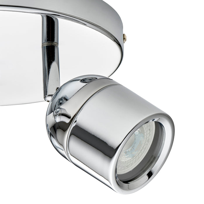 Saxby 81571 Knight IP44 GU10 Triple Spotlight - Chrome (Lamp Not Included)