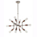 Endon 81609 Hal 12lt Pendant Aged copper & aged pewter plate 12 x 40W E27 GLS (Required) - westbasedirect.com