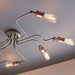 Endon 81610 Hal 8lt Semi flush Aged copper & aged pewter plate 8 x 10W LED E27 (Required) - westbasedirect.com