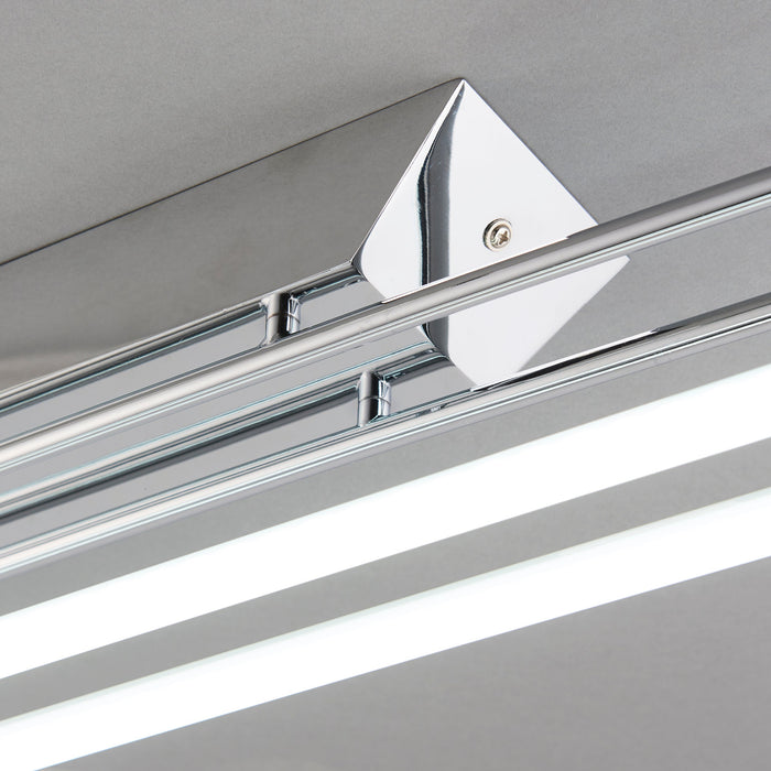 Endon 81691 Harper LED 2lt Flush Chrome plate & opal glass 2 x 16W LED T5 - westbasedirect.com