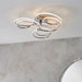 Endon 81886 Eterne 1lt Semi flush Chrome plate & white silicone 43.5W LED tape module (SMD 2835) Warm White - westbasedirect.com