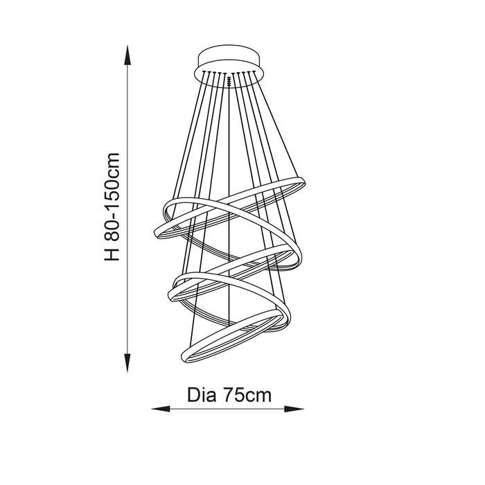 Endon 81906 Ozias 1lt Pendant Chrome plate & clear crystal detail 97W LED (SMD 2835) Warm White - westbasedirect.com