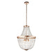 Endon 81913 Celine 5lt Pendant Rose gold paint & clear glass 5 x 40W E14 golf (Required) - westbasedirect.com