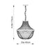 Endon 81913 Celine 5lt Pendant Rose gold paint & clear glass 5 x 40W E14 golf (Required) - westbasedirect.com