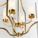 Endon 81914 Edrea 4lt Pendant Satin brass plate & frosted glass 4 x 6W LED E14 (Required) - westbasedirect.com