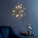 Endon 81917 Miro 9lt Pendant Satin nickel plate & clear crystal 9 x 6W LED E14 (Required) - westbasedirect.com