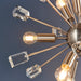 Endon 81917 Miro 9lt Pendant Satin nickel plate & clear crystal 9 x 6W LED E14 (Required) - westbasedirect.com