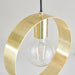 Endon 81921 Hoop 1lt Pendant Brushed brass plate 40W E27 GLS (Required) - westbasedirect.com