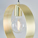 Endon 81921 Hoop 1lt Pendant Brushed brass plate 40W E27 GLS (Required) - westbasedirect.com