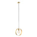 Endon 81921 Hoop 1lt Pendant Brushed brass plate 40W E27 GLS (Required) - westbasedirect.com