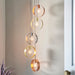 Endon 81923 Hoop 5lt Pendant Brushed brass, nickel & copper plate 5 x 40W E27 GLS (Required) - westbasedirect.com