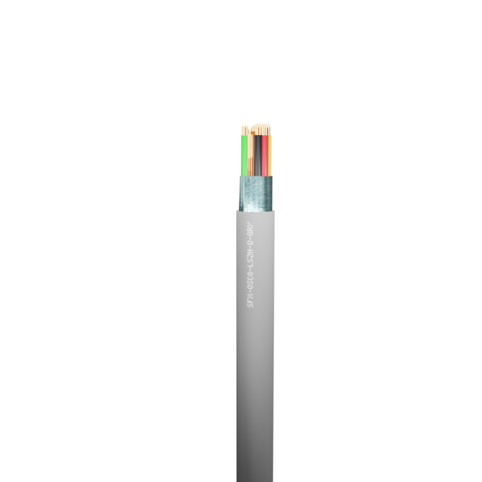 Belden Equivalent Cable OSC8 8 Cores 24AWG Overall Foil Screen Multicore 600V DCA Grey LSZH (9538) - 100m