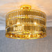 Endon 81964 Eldora 3lt Flush Gold effect plate 3 x 40W E14 golf (Required) - westbasedirect.com