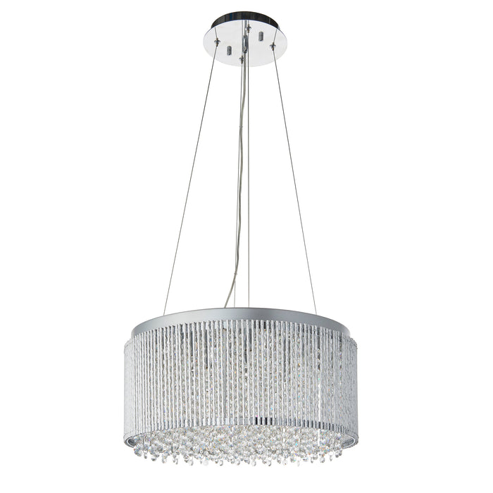 Endon 81981 Galina 12lt Pendant Chrome plate & clear crystal 12 x 25W G9 clear capsule (Required) - westbasedirect.com