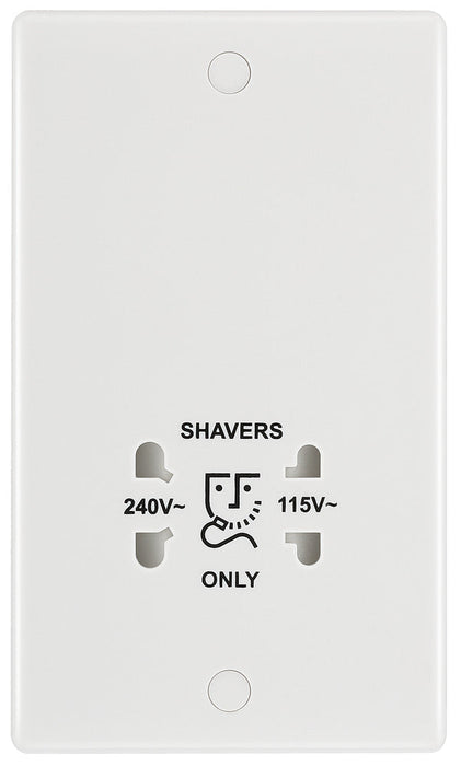 BG 820 White Round Edge Dual Voltage Shaver Socket - westbasedirect.com