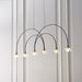 Endon 82016 Zander 6lt Pendant Matt black & brushed brass finish with clear crystal 6 x 2.16W LED (SMD 2835) Warm White - westbasedirect.com