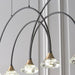 Endon 82016 Zander 6lt Pendant Matt black & brushed brass finish with clear crystal 6 x 2.16W LED (SMD 2835) Warm White - westbasedirect.com