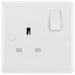 BG 821 White Round Edge 13A SP Single Socket - westbasedirect.com