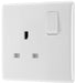 BG 821DP White Round Edge 13A DP Single Socket (5 Pack) - westbasedirect.com