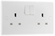 BG 822DP White Round Edge 13A DP Double Socket - westbasedirect.com