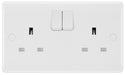 BG 822DP White Round Edge 13A DP Double Socket (5 Pack) - westbasedirect.com