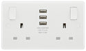 BG 822U33 White Round Edge 13A Double Socket + 3x USB - westbasedirect.com