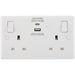 BG 822UAC30 White Round Edge 13A Double Socket + USB A+C (30W) - westbasedirect.com