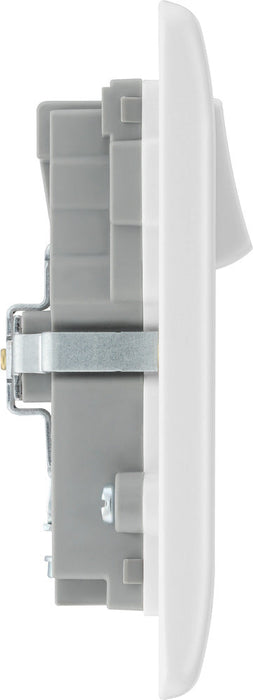 BG 822UAC45 White Round Edge 13A Double Switched Power Socket + USB A+C (45W) - westbasedirect.com